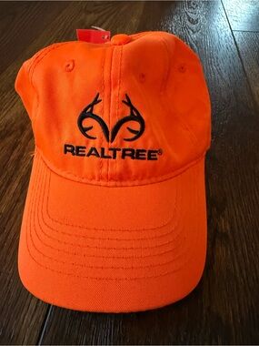 Realtree Blaze Orange Cap with Black Logo